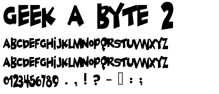 Geek a byte 2 font